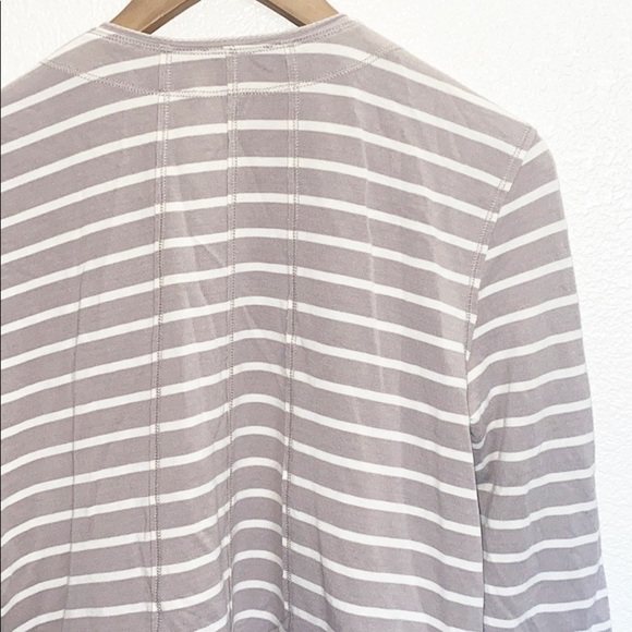 Bordeaux Anthropologie Striped Open Cardigan - Picture 7 of 9